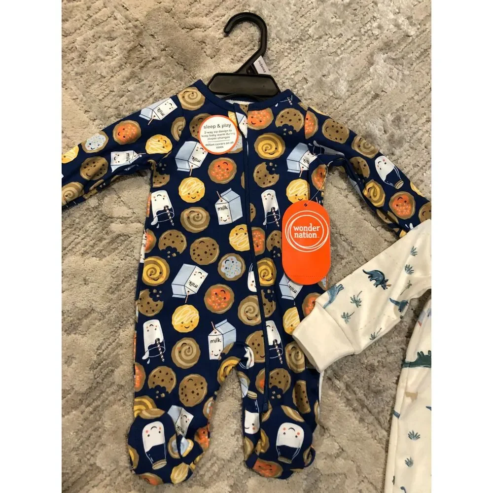 Newborn New With Tags Zip Sleepwear Bundle